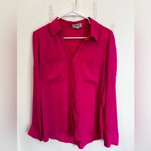 Express Women's Hot Pink Pontifino Blouse